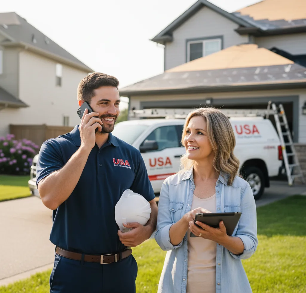 USA Roof Repair Experts customer support in Champion